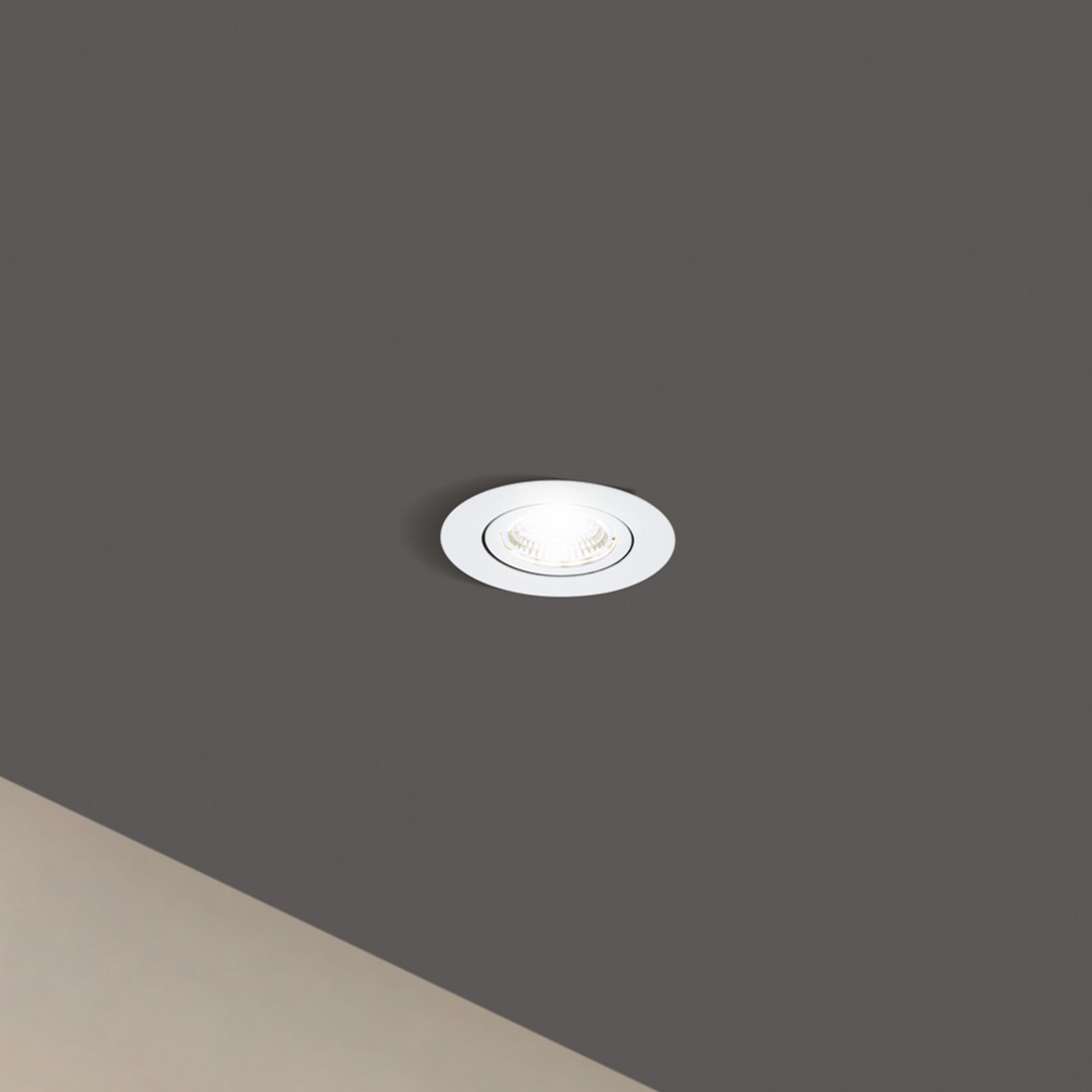 Saliceto downlight round rotatable 4,000K white