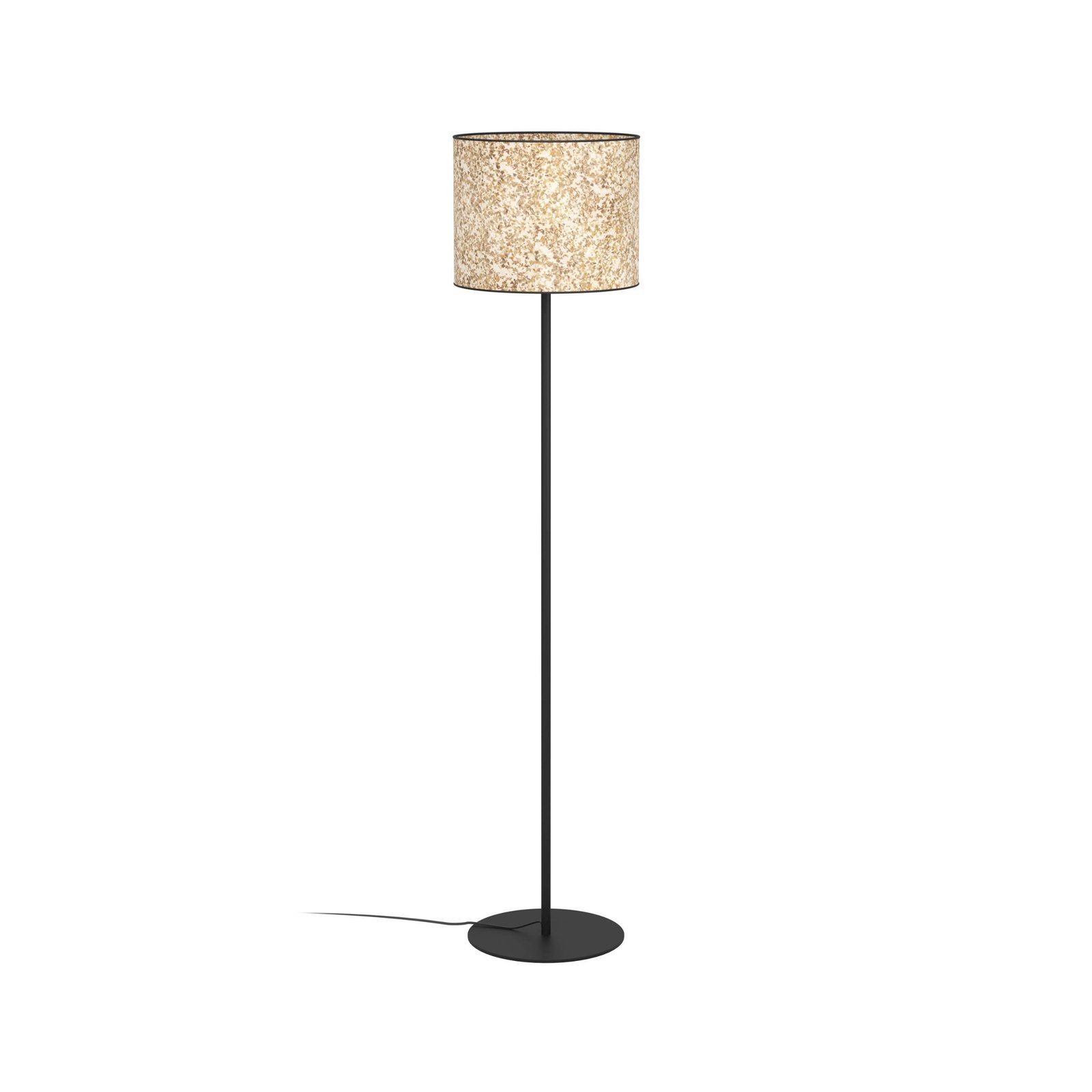 Stehlampe Butterburn, Höhe 162 cm, beige/grün, Metall/Stoff