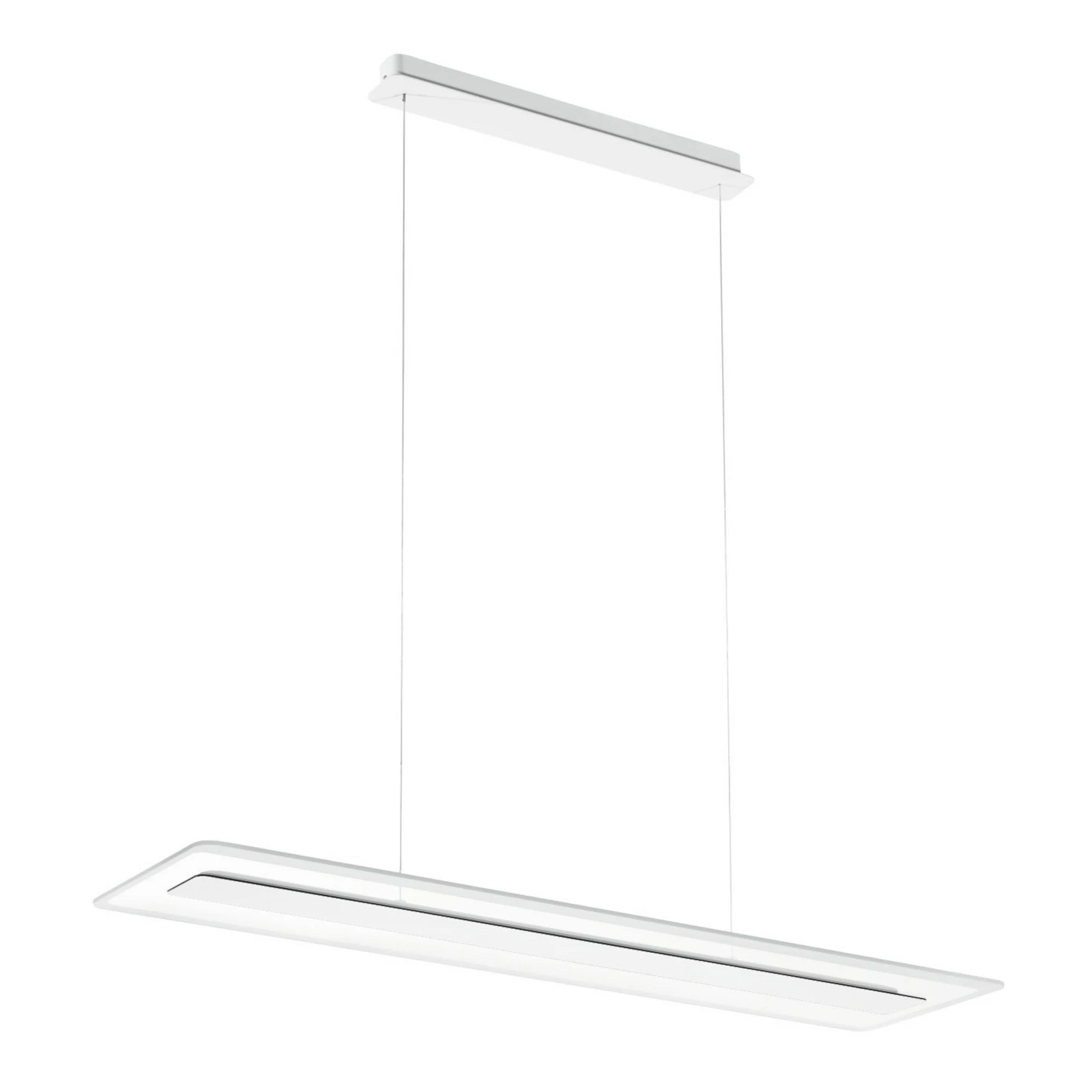 Závesné LED Antille, sklo, obdĺžnikové, biele