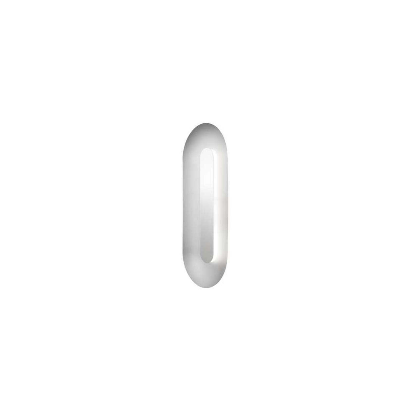Nuura LED-vegglampe Sasi, høyde 65 cm, sølvfarget, metall
