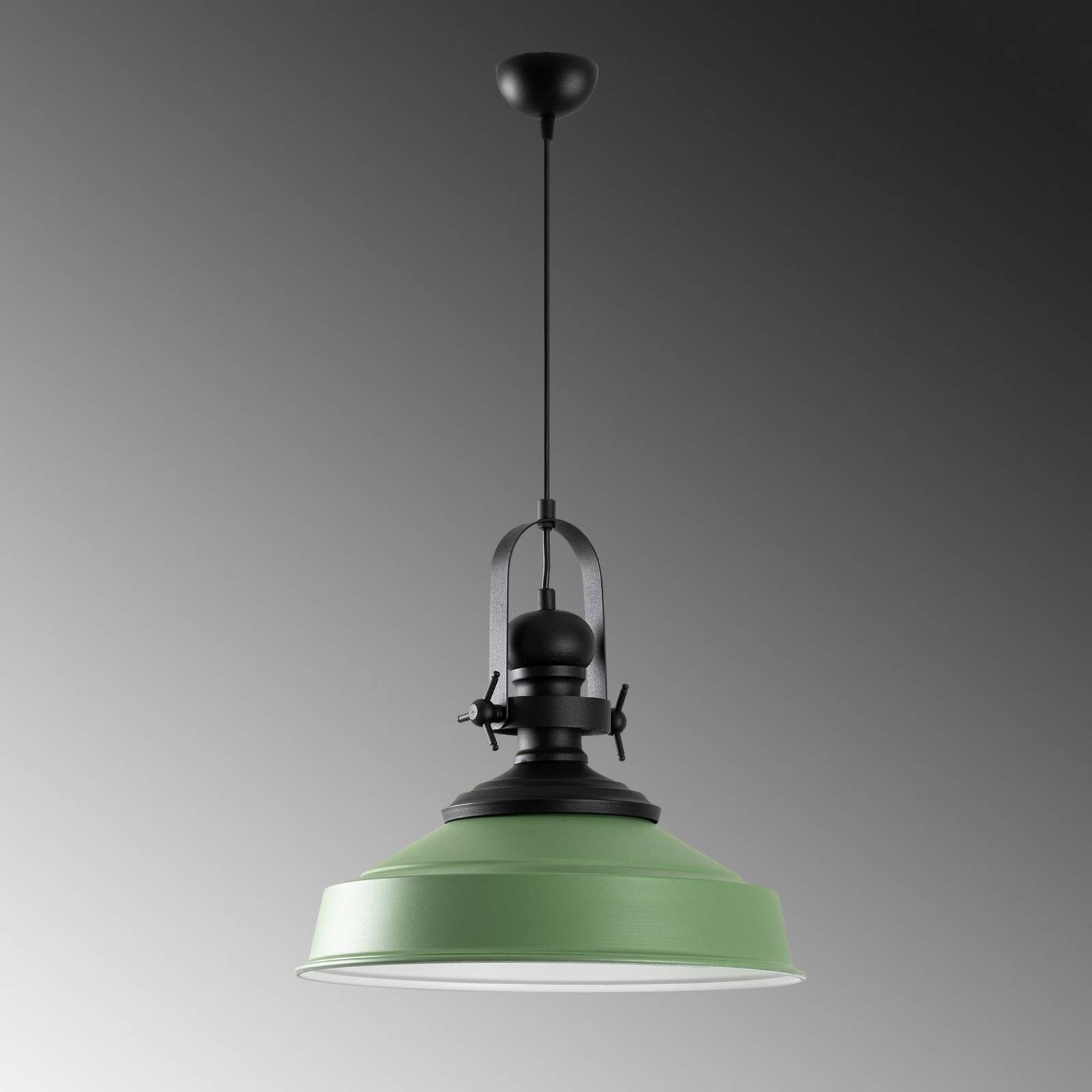 Żyrandol Craft, zielona, metal, Ø 41 cm, E27