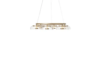 Blossi 6 Kronleuchter Nordic Gold/Clear - Nuura