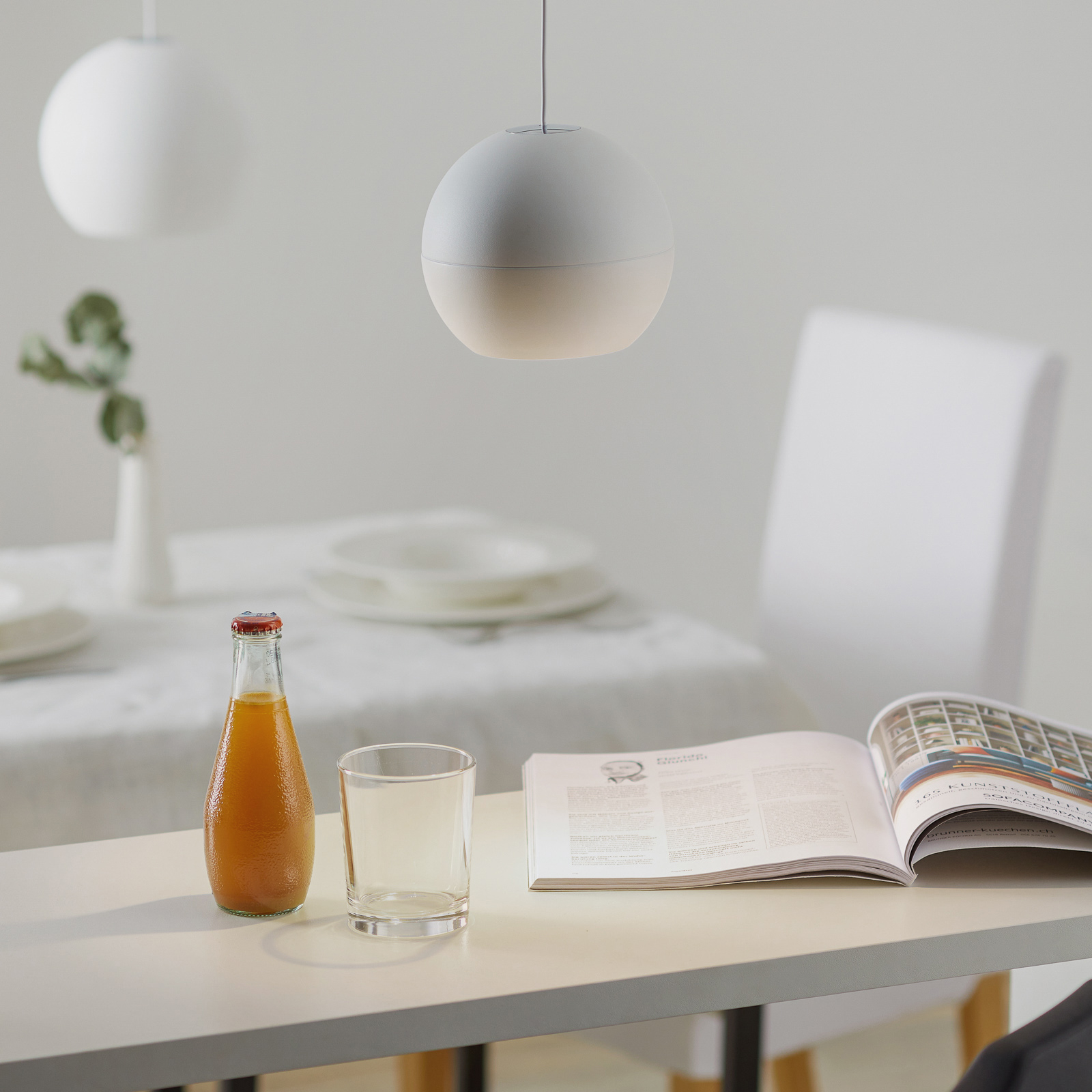 BEGA Studio Line LED pendant light Ø 14cm on/off