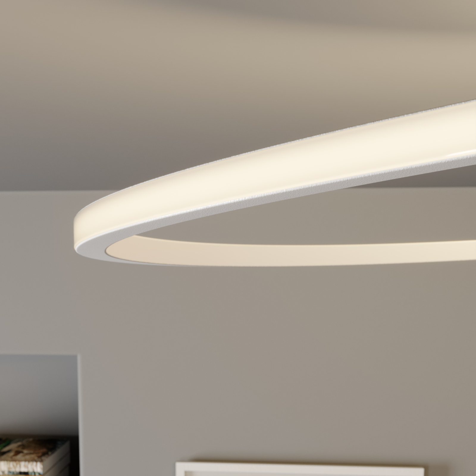 Lindby Xenias LED mennyezeti lámpa, fehér, 60x35cm
