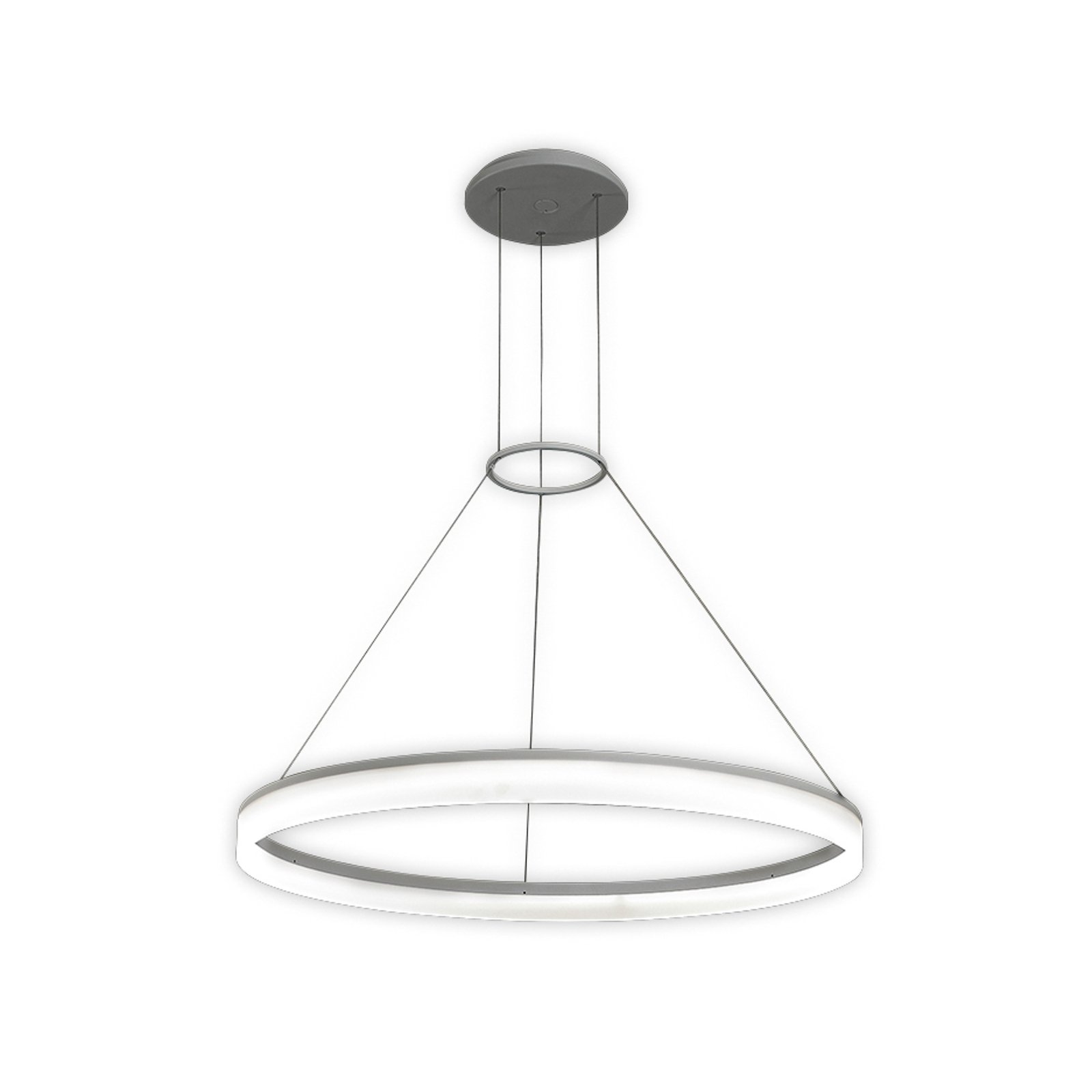 LEDS-C4 LED pendant light CIRC Round, Ø 100 cm, white, aluminium