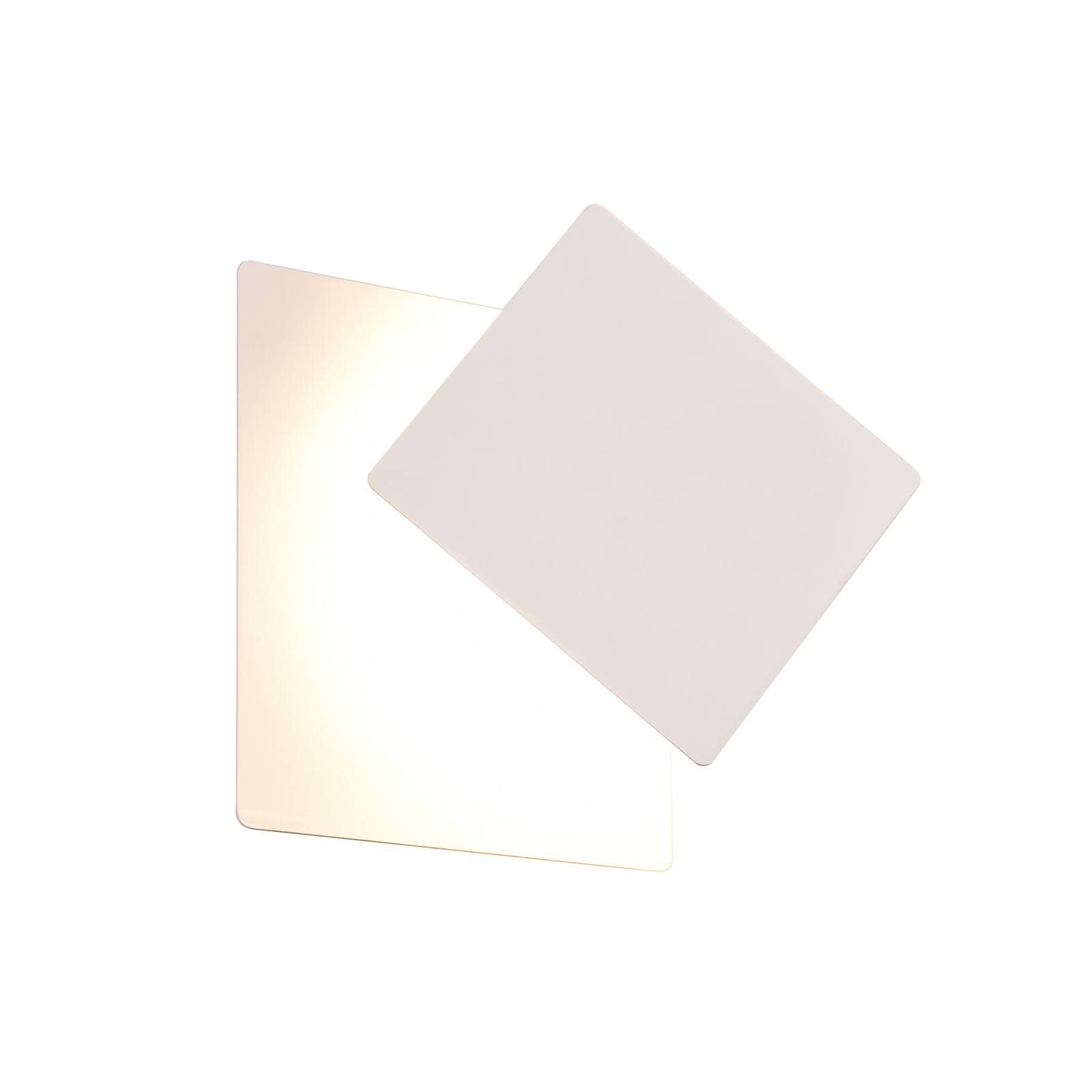 LED fali lámpa Mio, négyzet alakú lencse, matt fehér, indirekt