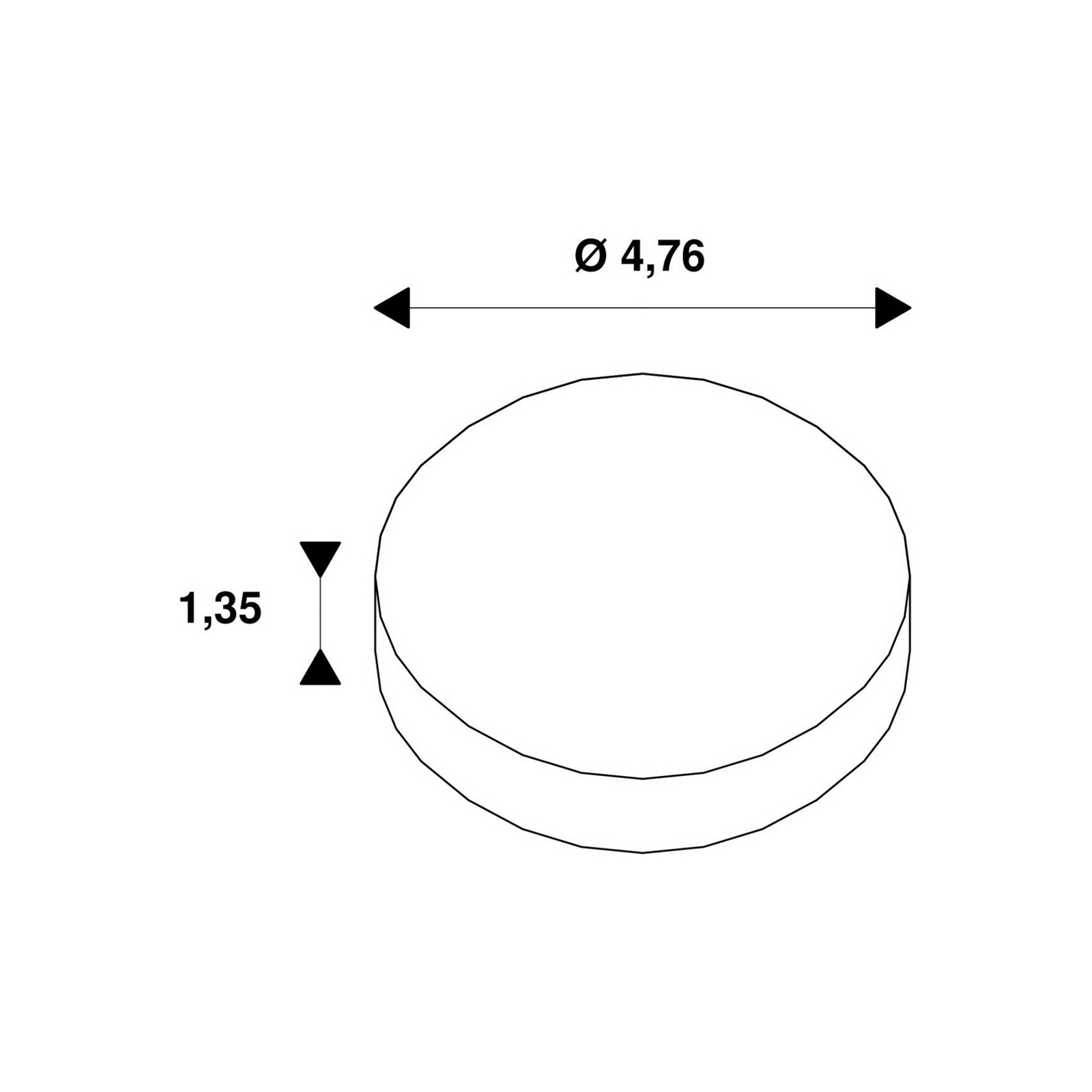 SLV decorative ring Noblo, copper-coloured, Ø 5 cm, plastic