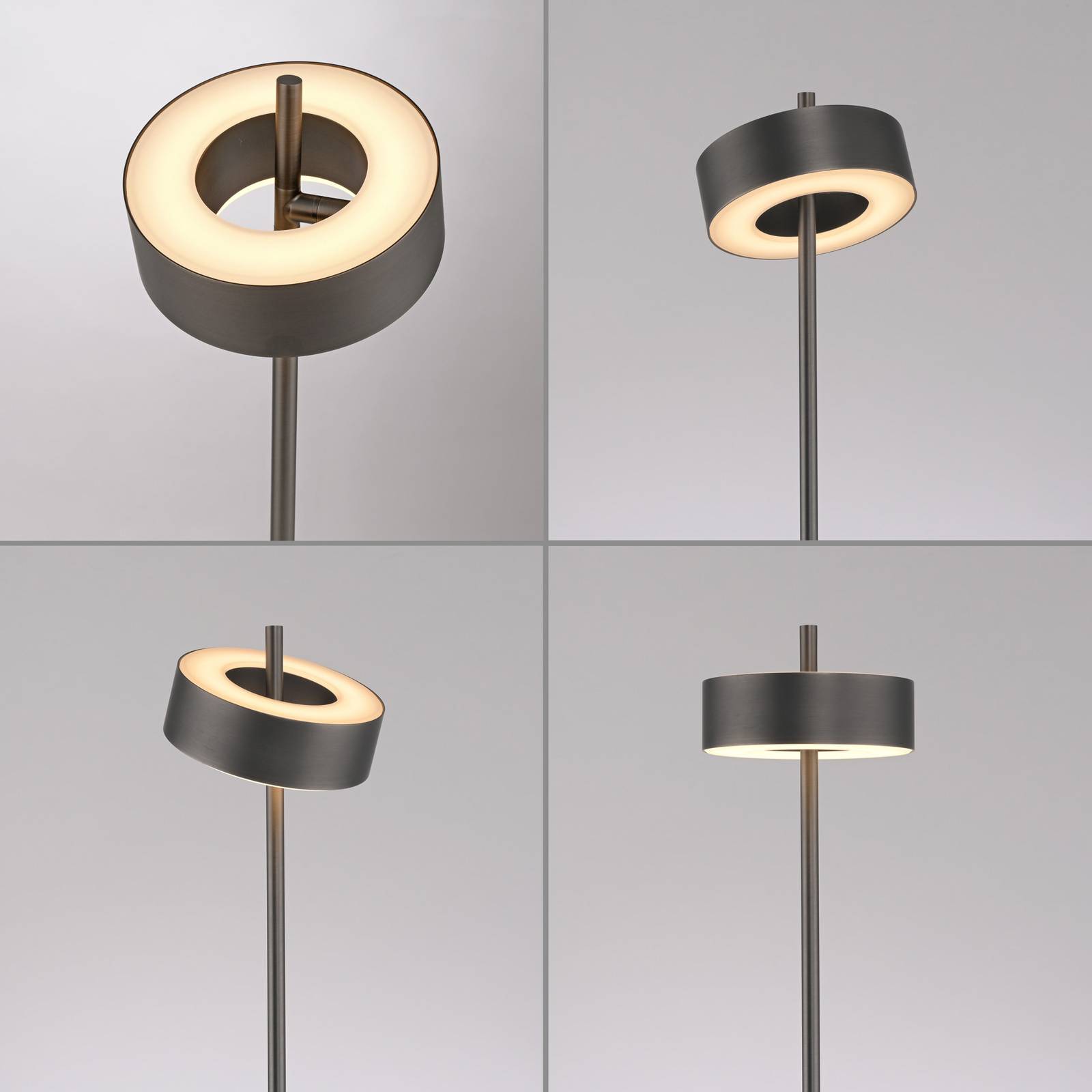 Paul Neuhaus Lampa stojąca LED Q-Rotate ciemnobrązowa 140 cm