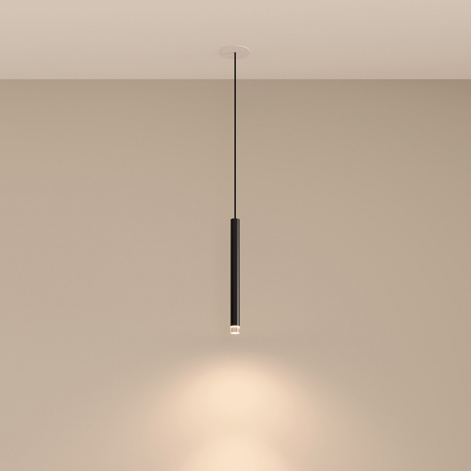 LEDS-C4 LED pandantiv încastrat Lumânare negru 1 bec aluminiu - Camera de zi / sufragerie - modern