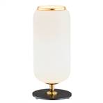 Настолна лампа Valiano с абажур от бяло стъкло