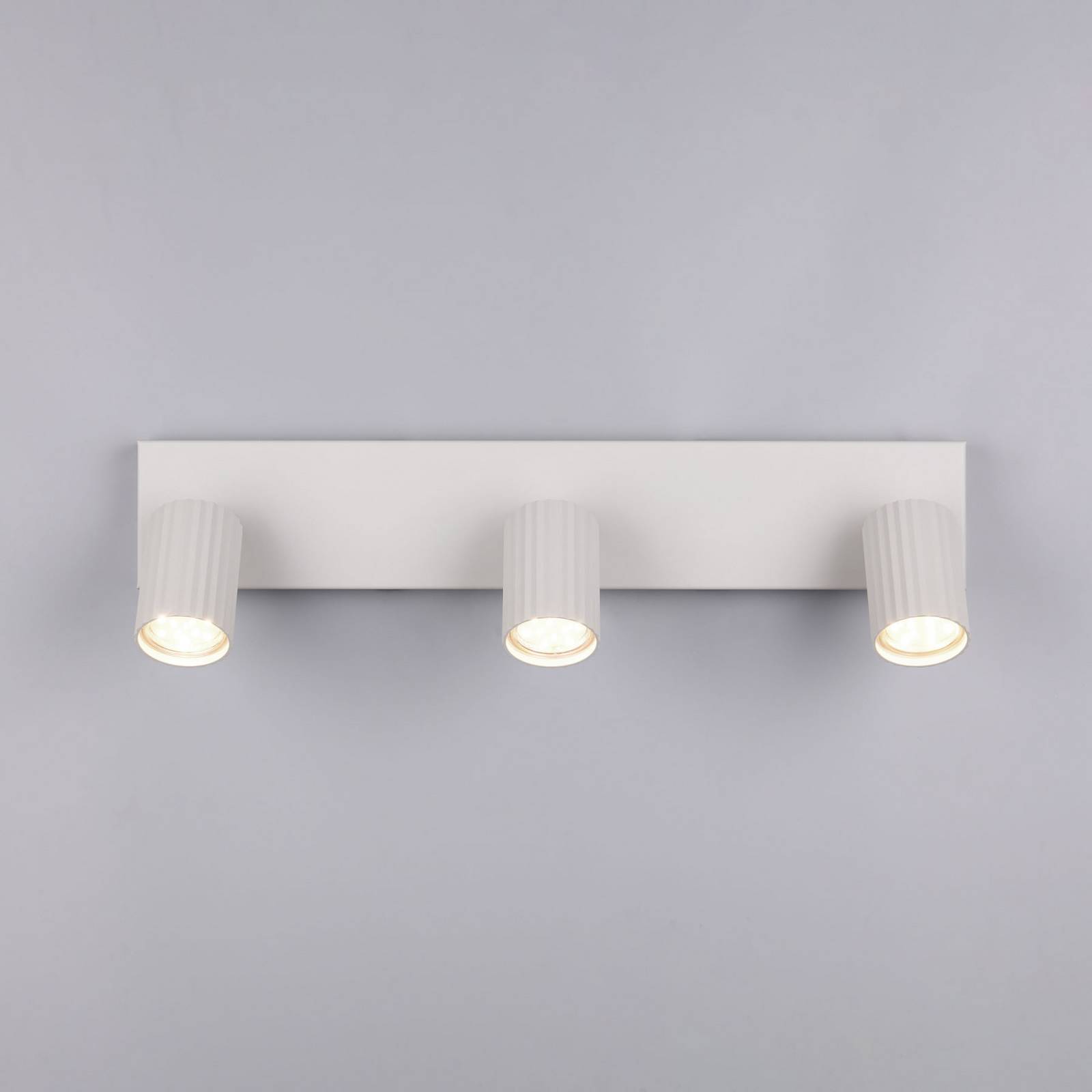 Deckenstrahler Soka, hellgrau, Länge 50 cm, Metall, 3-flg. günstig online kaufen