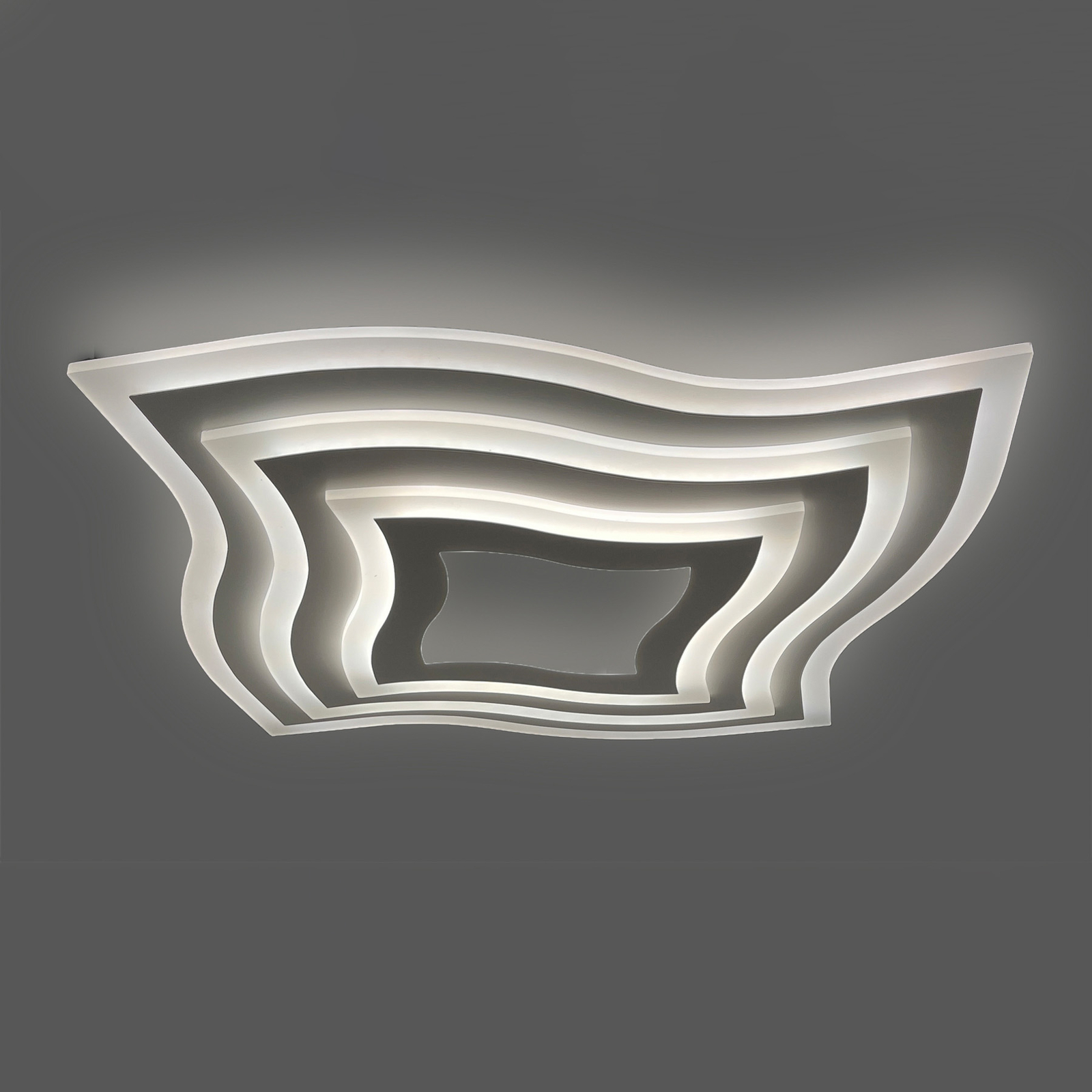 Plafón LED Gorden, curvo, CCT, 60 cm