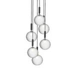 Miira 6 Candelabru Large Rock Grey/Optic Clear - Nuura