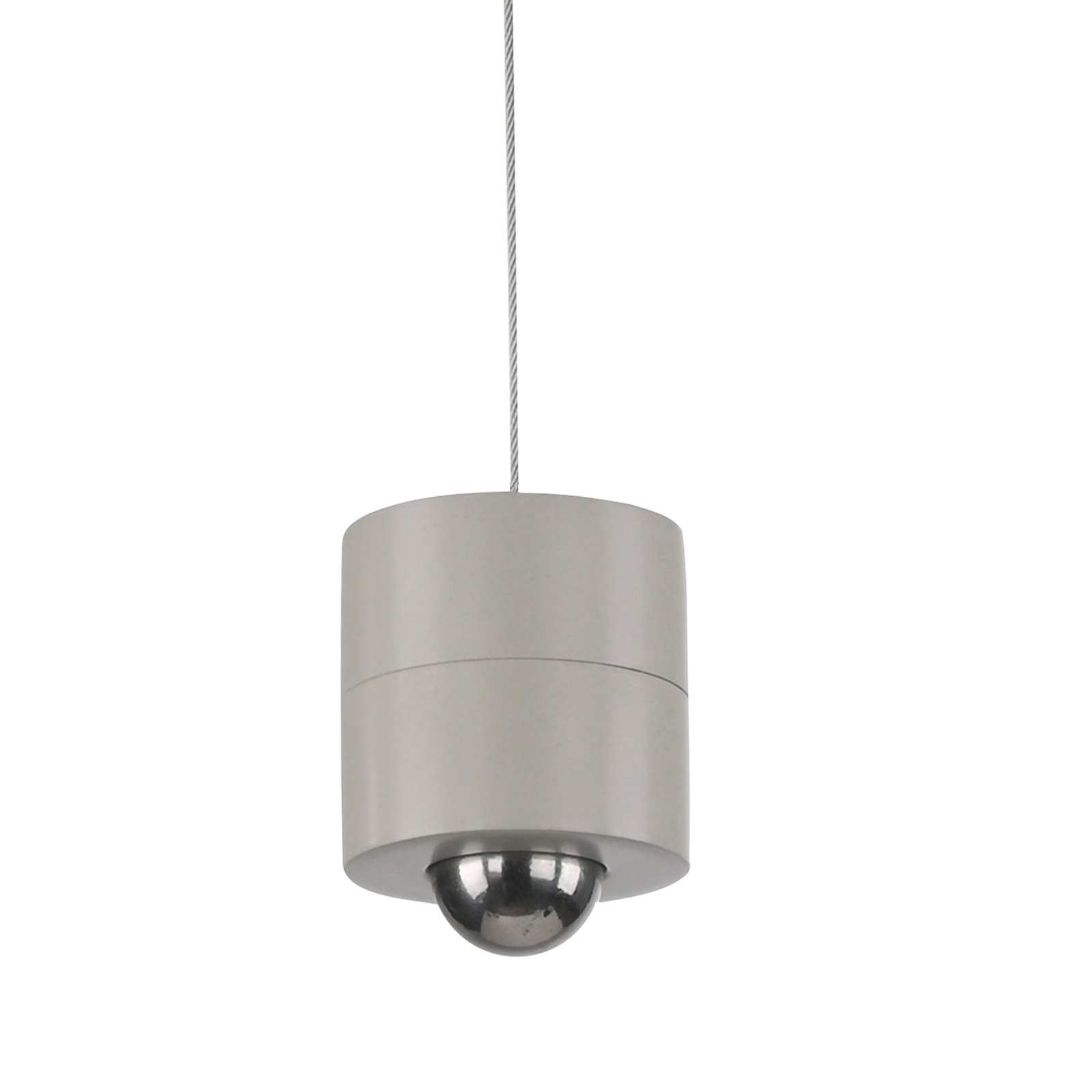 JUST LIGHT. Suspension LED rechargeable Attach, gris-beige, fer