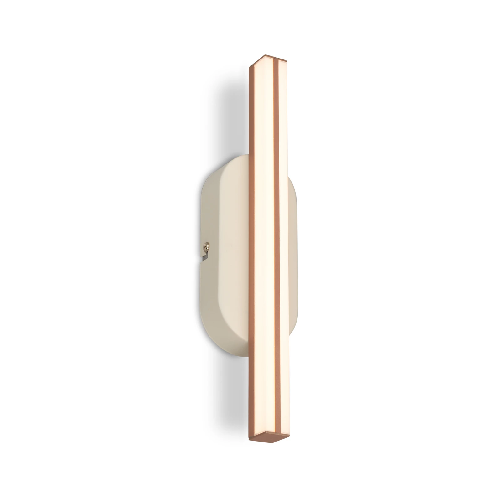 Ruth LED wall light, light grey/brown, height 30 cm, 3,000 K
