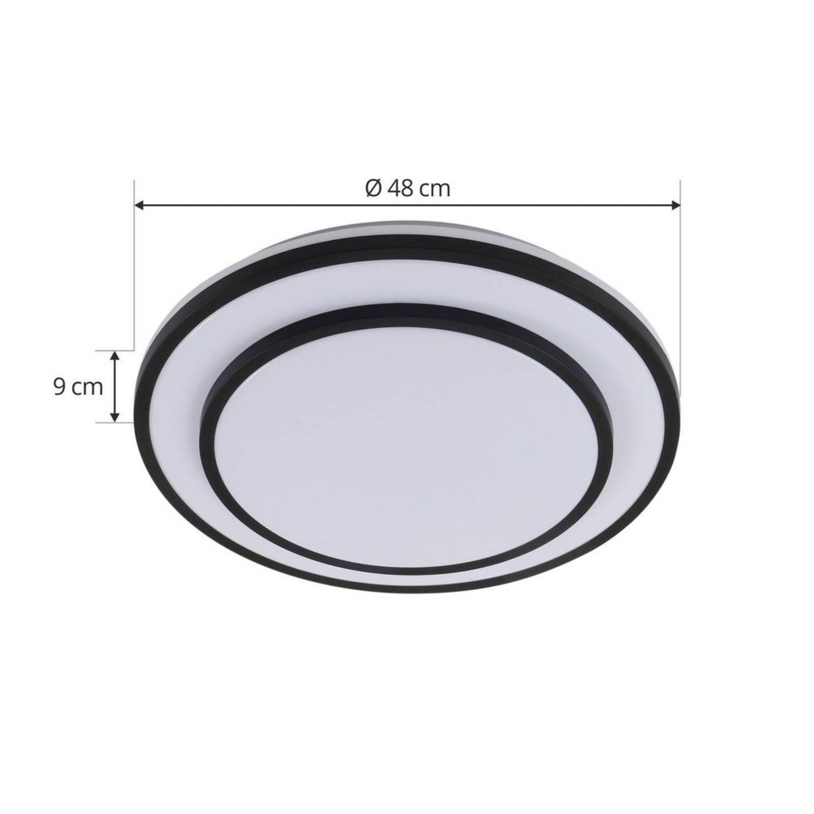 Duala LED Kattovalaisin RGBW Remote Black/White - Lindby