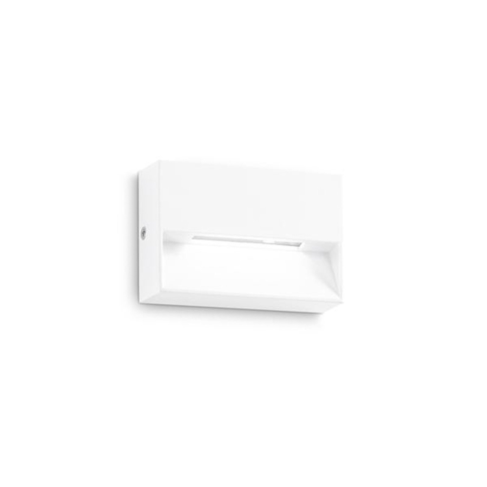 Ideal Lux Utomhusvägglampa Dedra, vit, 10 x 6,5 cm