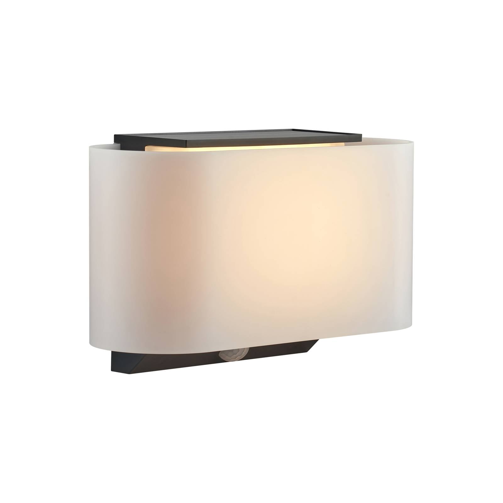 LED-Solar-Außenwandleuchte Piola, Kunststoff, Sensor