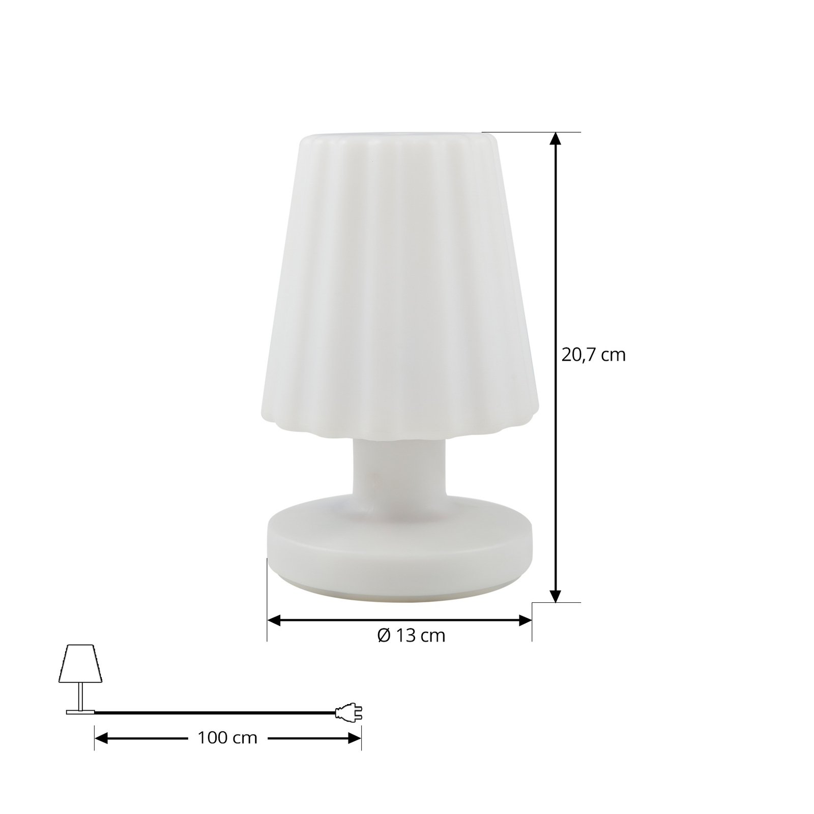 Jovem Portable Lampada da Tavolo IP44 RGB Bianco - Lindby