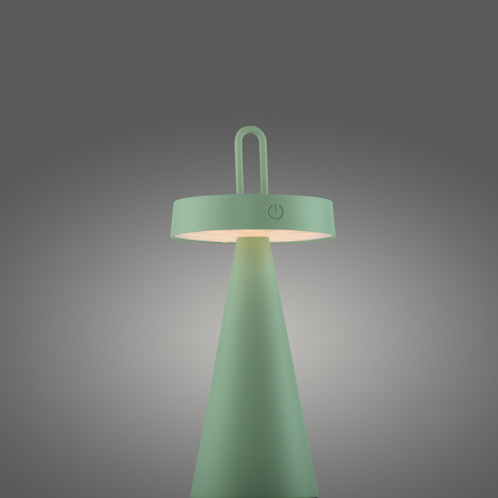 JUST LYS. Alwa LED-bordlampe, grøn, jern, IP44