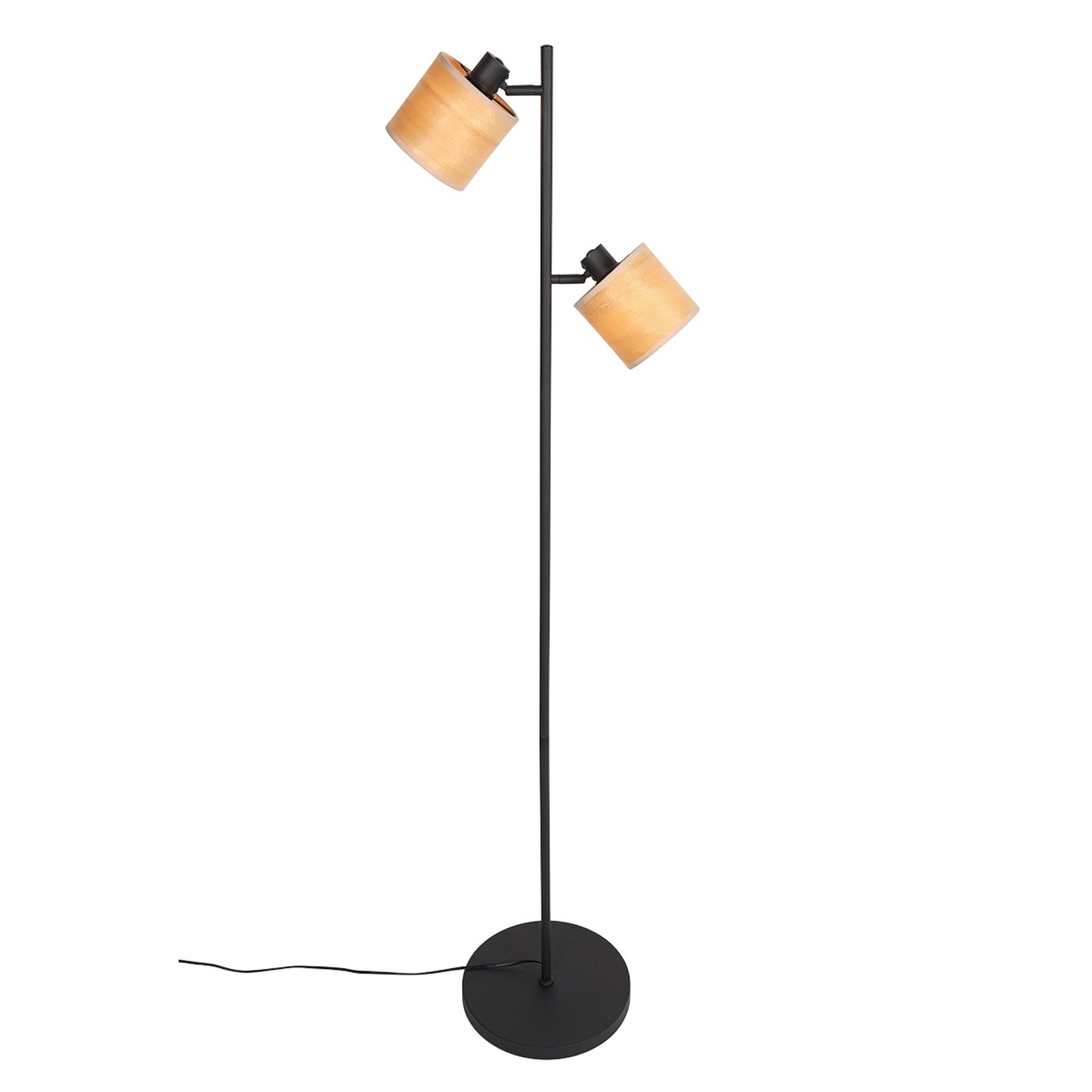 Vloerlamp bamboe, 2-lamps