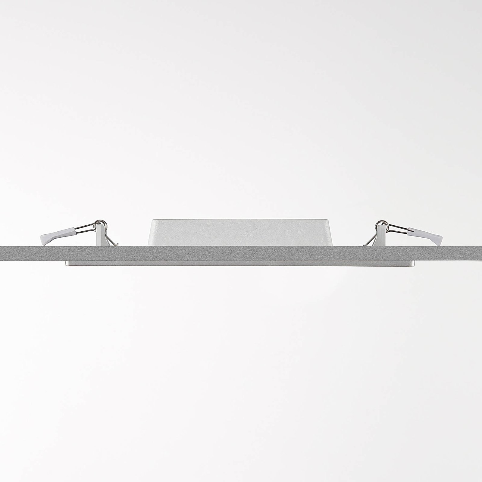 Prios Helina LED-downlight, sølv, 22 cm, 24 W