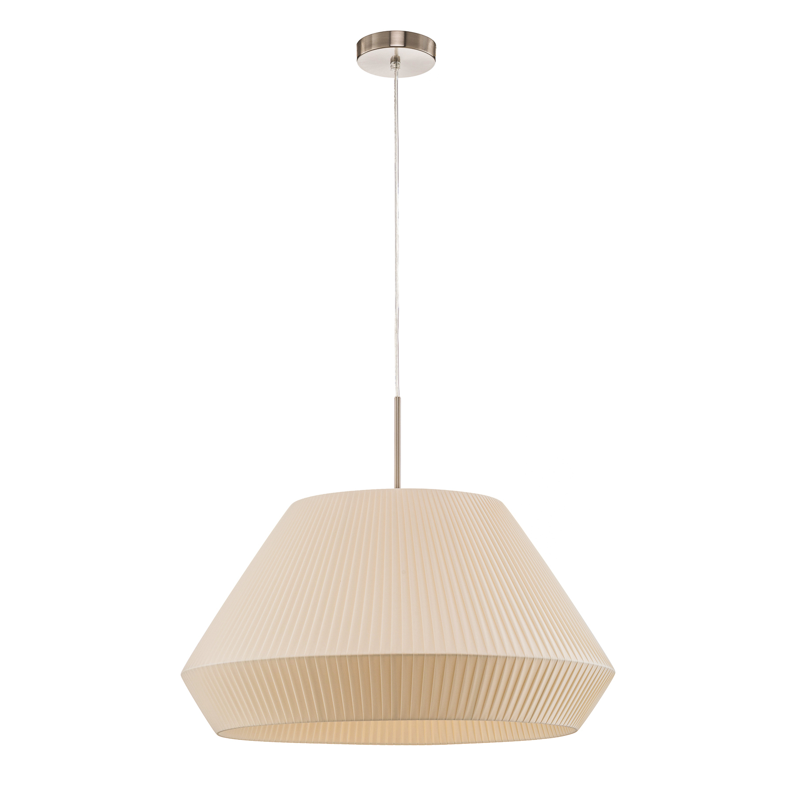 Bover Mei 60 - ronde stof-hanglamp in crème