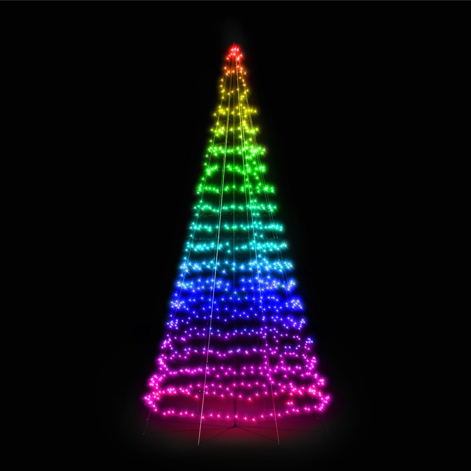 Twinkly Light Tree, IP44, matné RGBW diódy LED 8 m