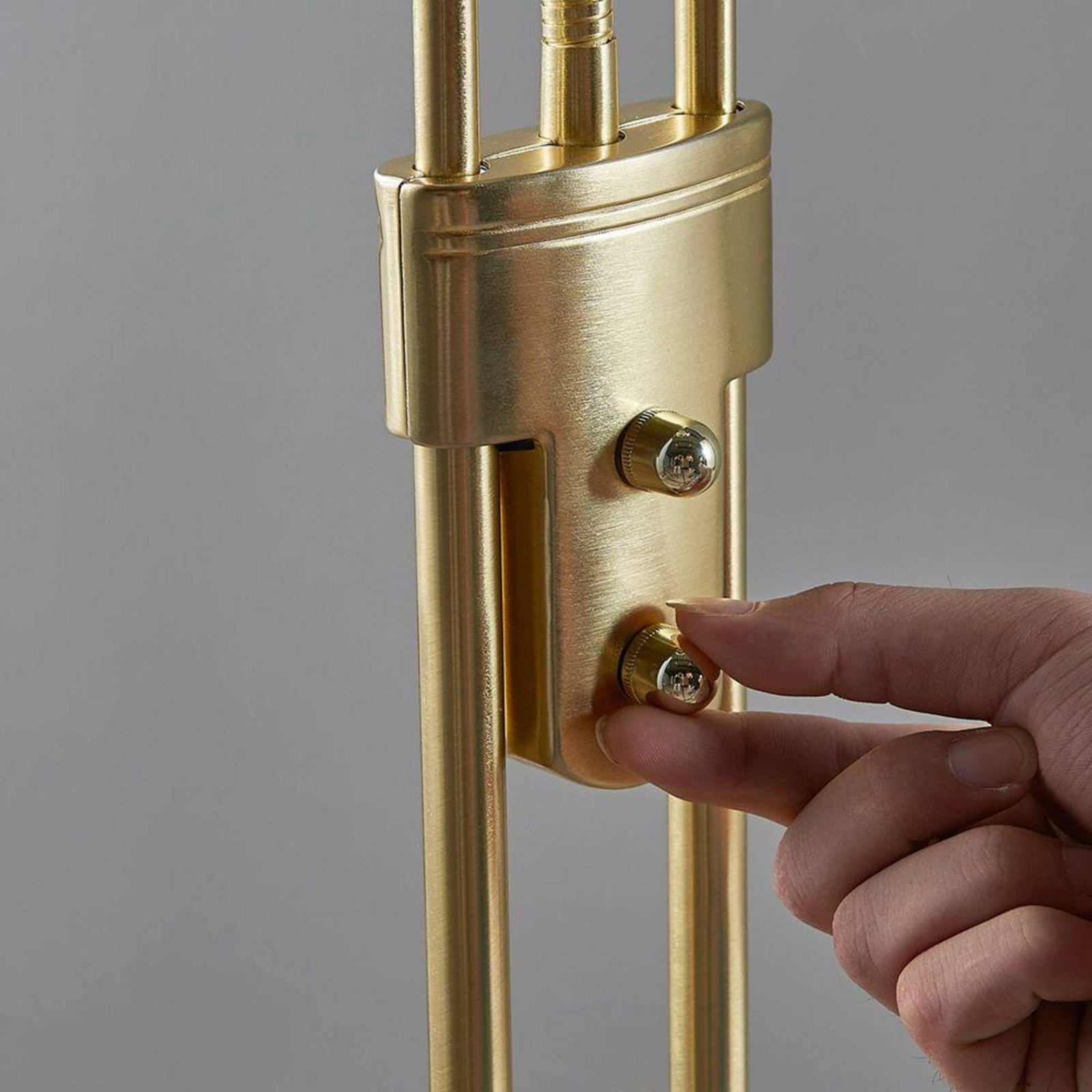 Yveta Állólámpa Brass/White - Lindby