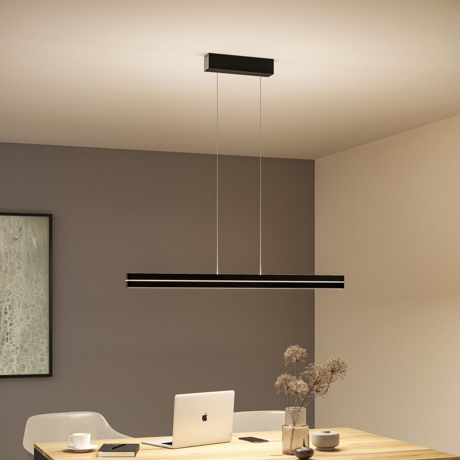 „Paulmann“ LED pakabinamas šviestuvas „Raiko“, juodos spalvos, 100 cm, RGBW, su „Paulmann“ LED pakabinamas šviestuvas „Raiko“, juodos spalvos, 100 cm, RGBW, su