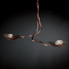 ICONE Nido - 2-punktowa lampa wisząca, miedź
