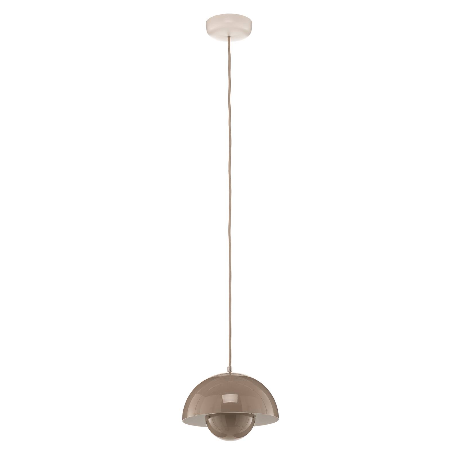 &Tradition Flowerpot VP1 pendant 23 grey beige, for Living / Dining Room, steel, E27, 40 W, H: 16 cm