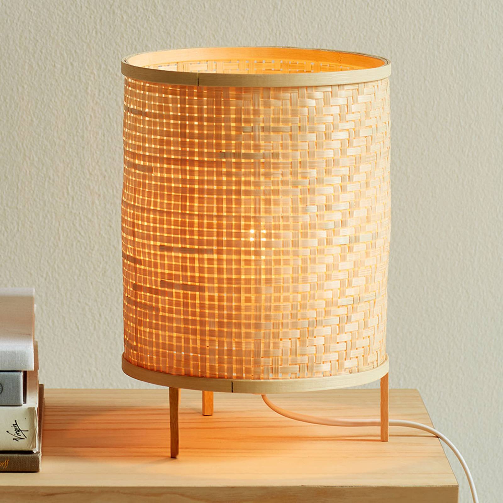 Asztali lámpa Trinidad természetes bambuszból