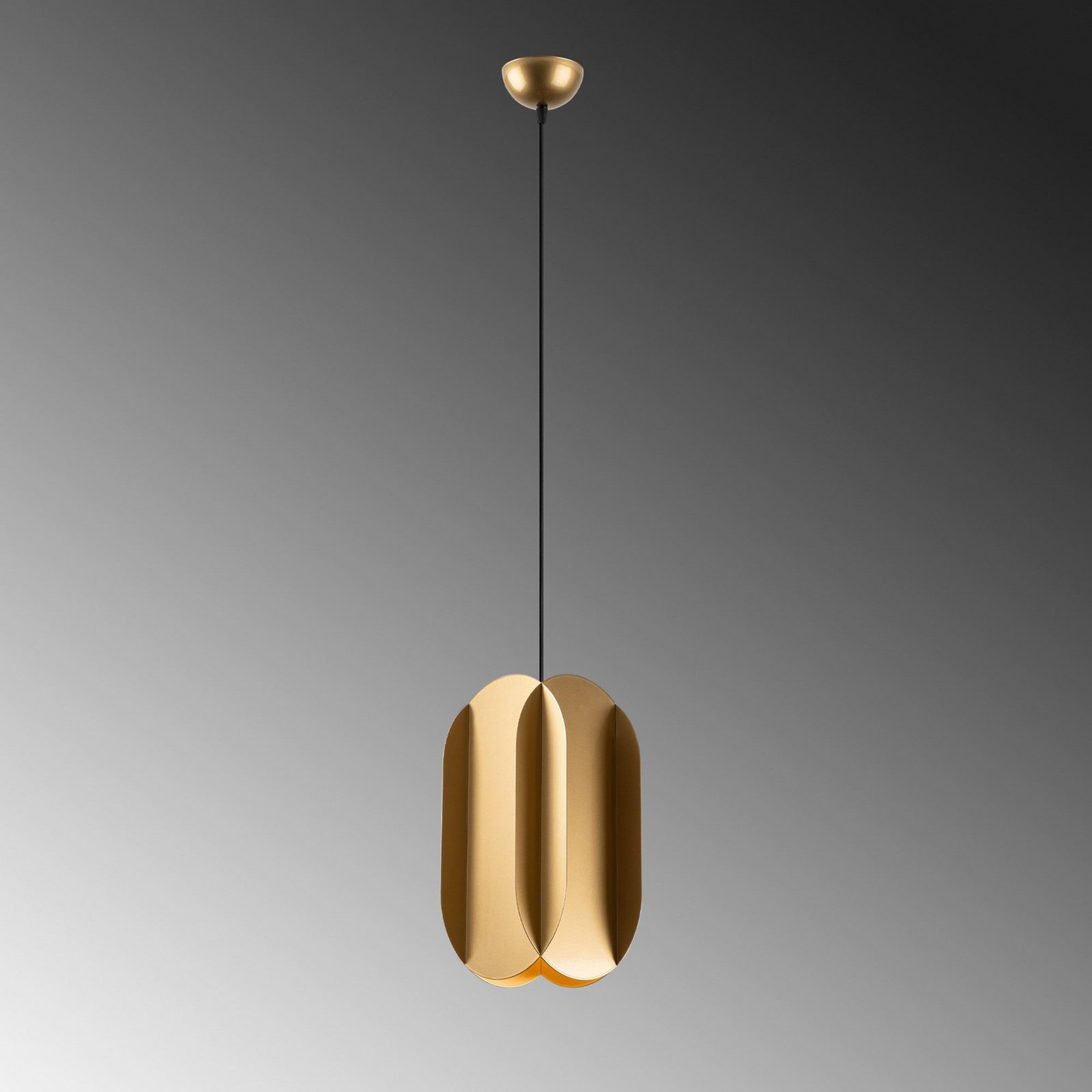 Hängeleuchte Corner, goldfarben, Höhe 35 cm, Metall, E27