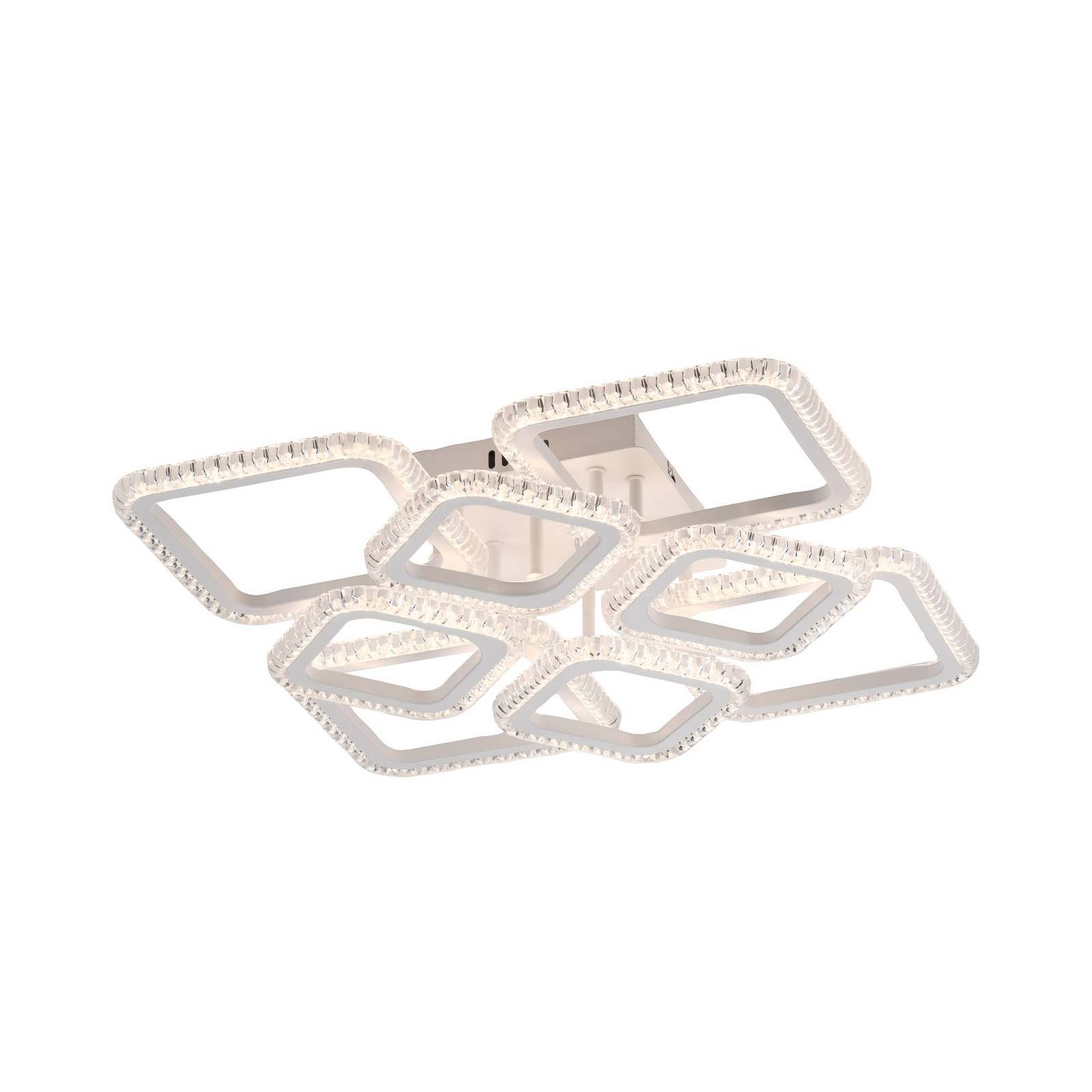 Crystallo LED ceiling light, angular, white, iron, 3,000 K Crystallo LED ceiling light, angular, white, iron, 3,000 K