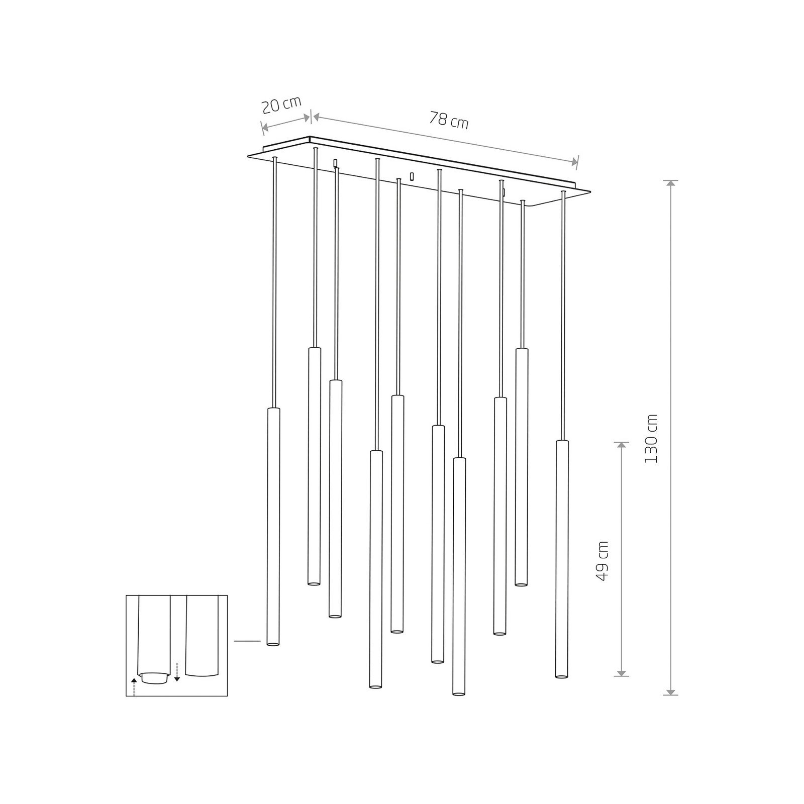 Euluna Lampă suspendată Laser 10 becuri multicolor metal G9 - Camera de zi / sufragerie - Modern - auriu cupru maro