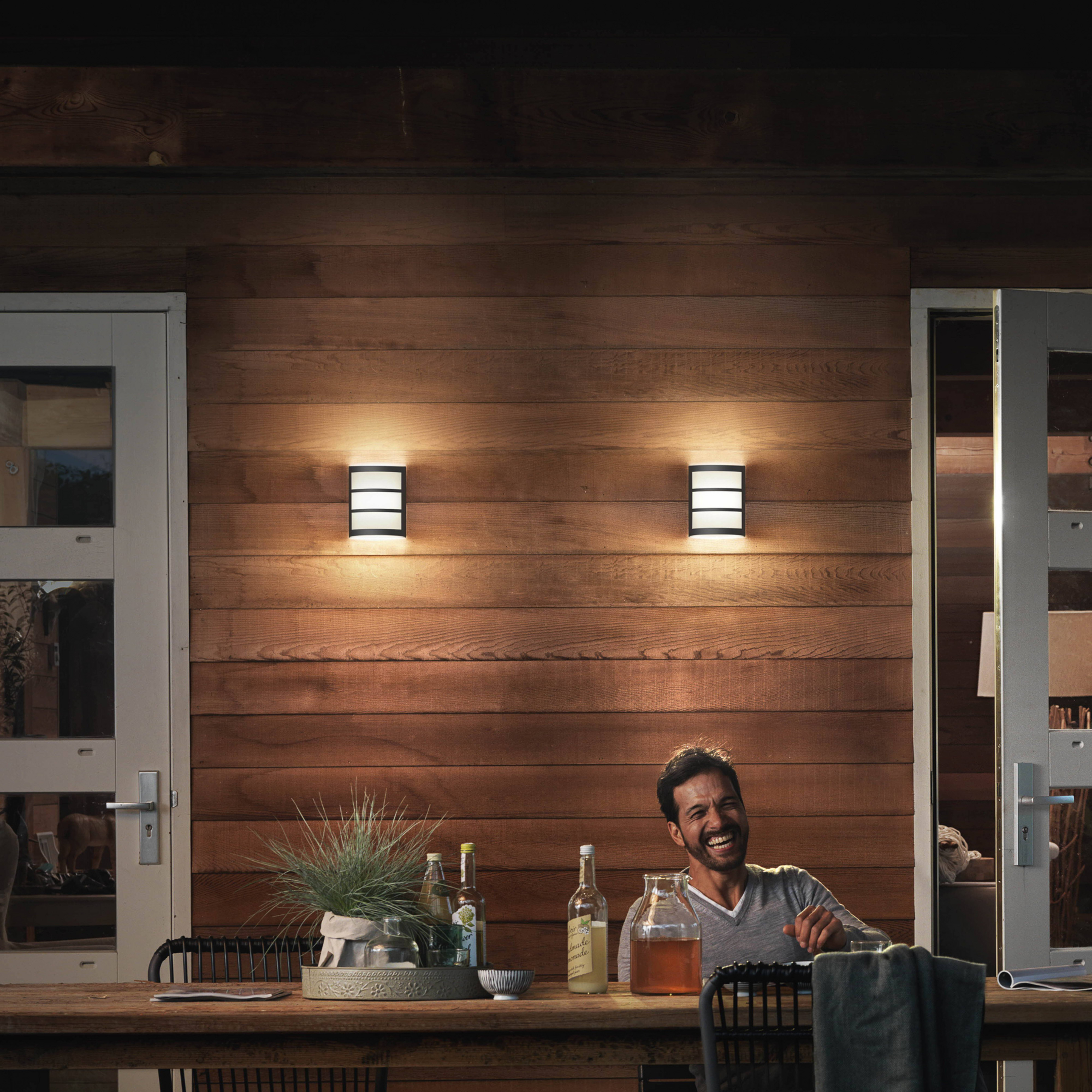 Candeeiro de parede exterior Philips LED Python UE, antracite