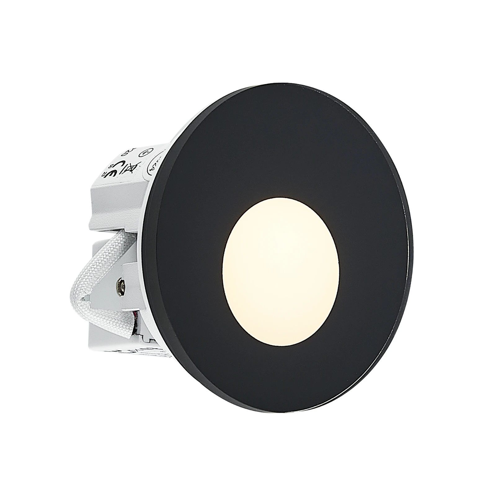 LED lampă încastrată Wall 68R Sticlă RD, negru, aluminiu, CCT