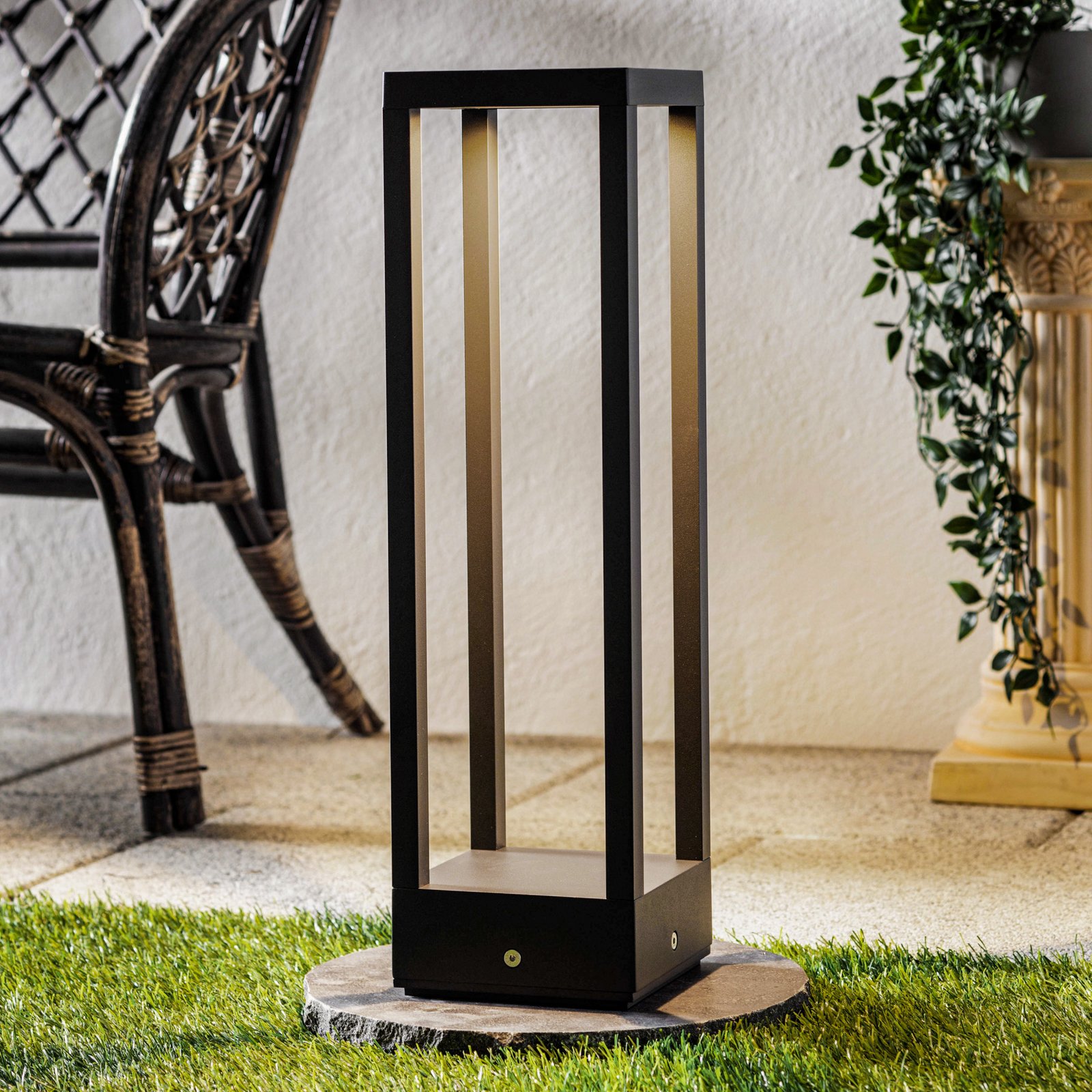 Carlota Outdoor Garden Lamp H50 Dark Grey - Lucande