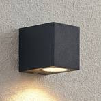 ELC Fijona LED outdoor wall light, angular, 8.1 cm
