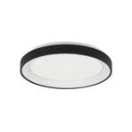 Plafonnier LED Ringlede, noir, hauteur 6 cm, Ø 38 cm