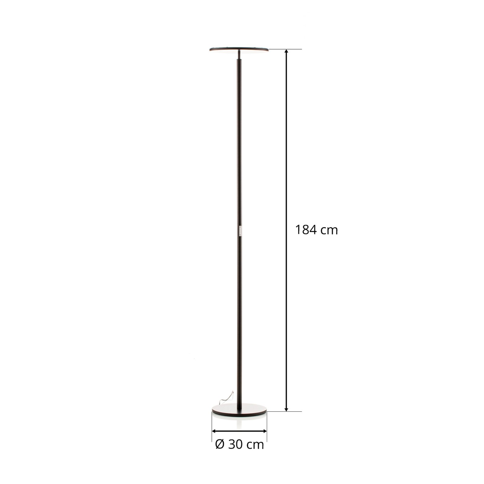 Apollon LED uplighter floor lamp with gesture control