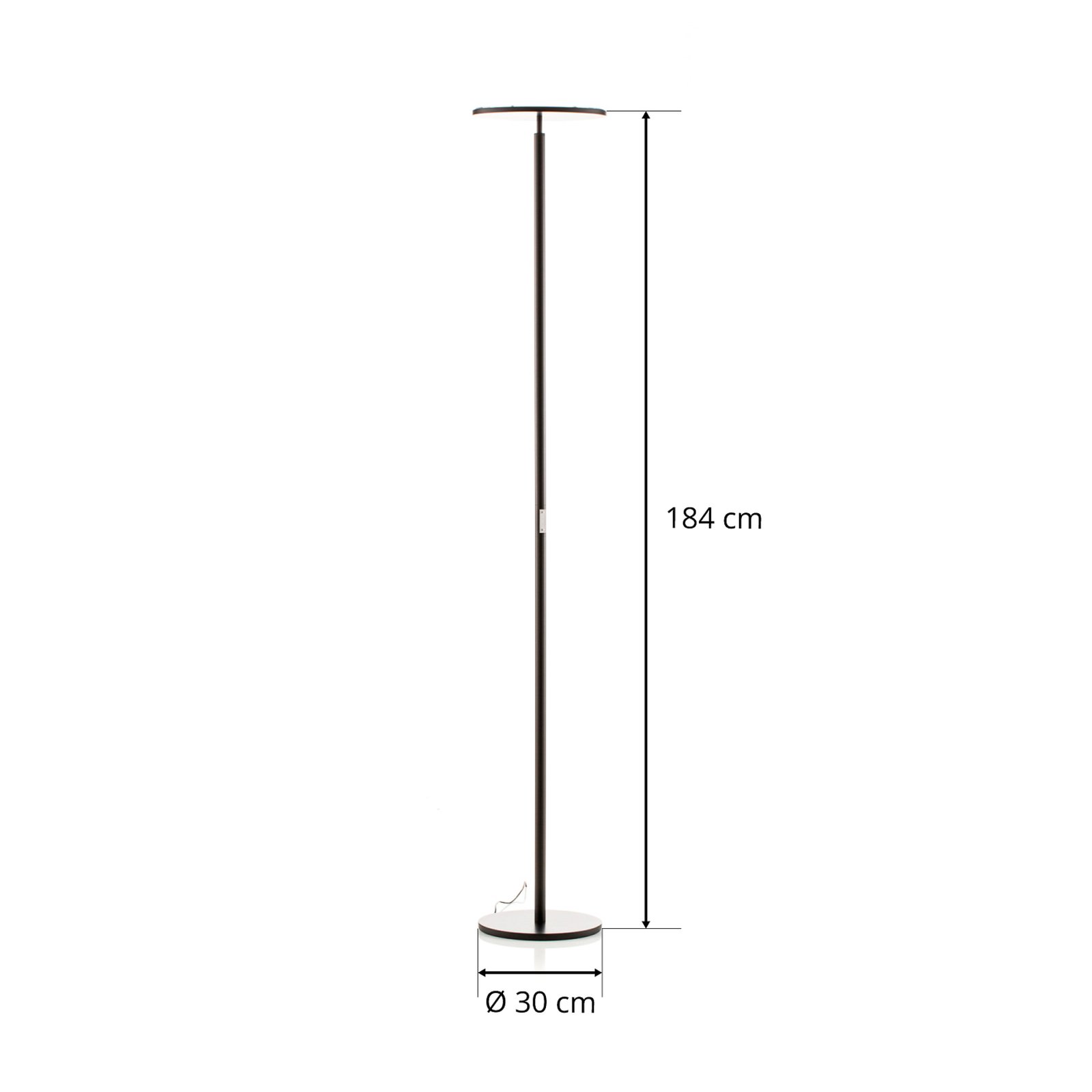 LED stojací lampa Omar s řízením gesty