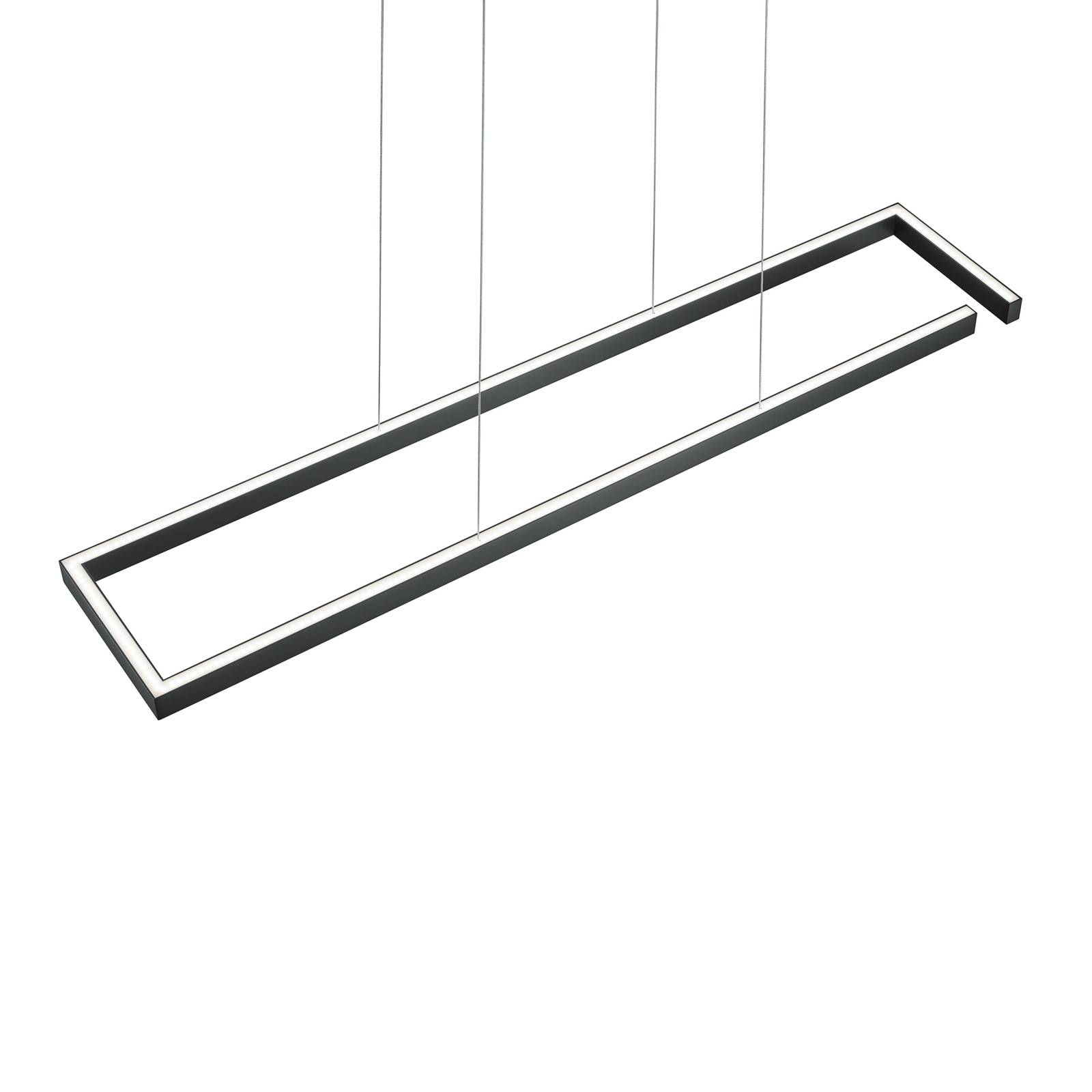 Lampa wisząca LED Marisa-100, czarny mat, 100 x 20 cm