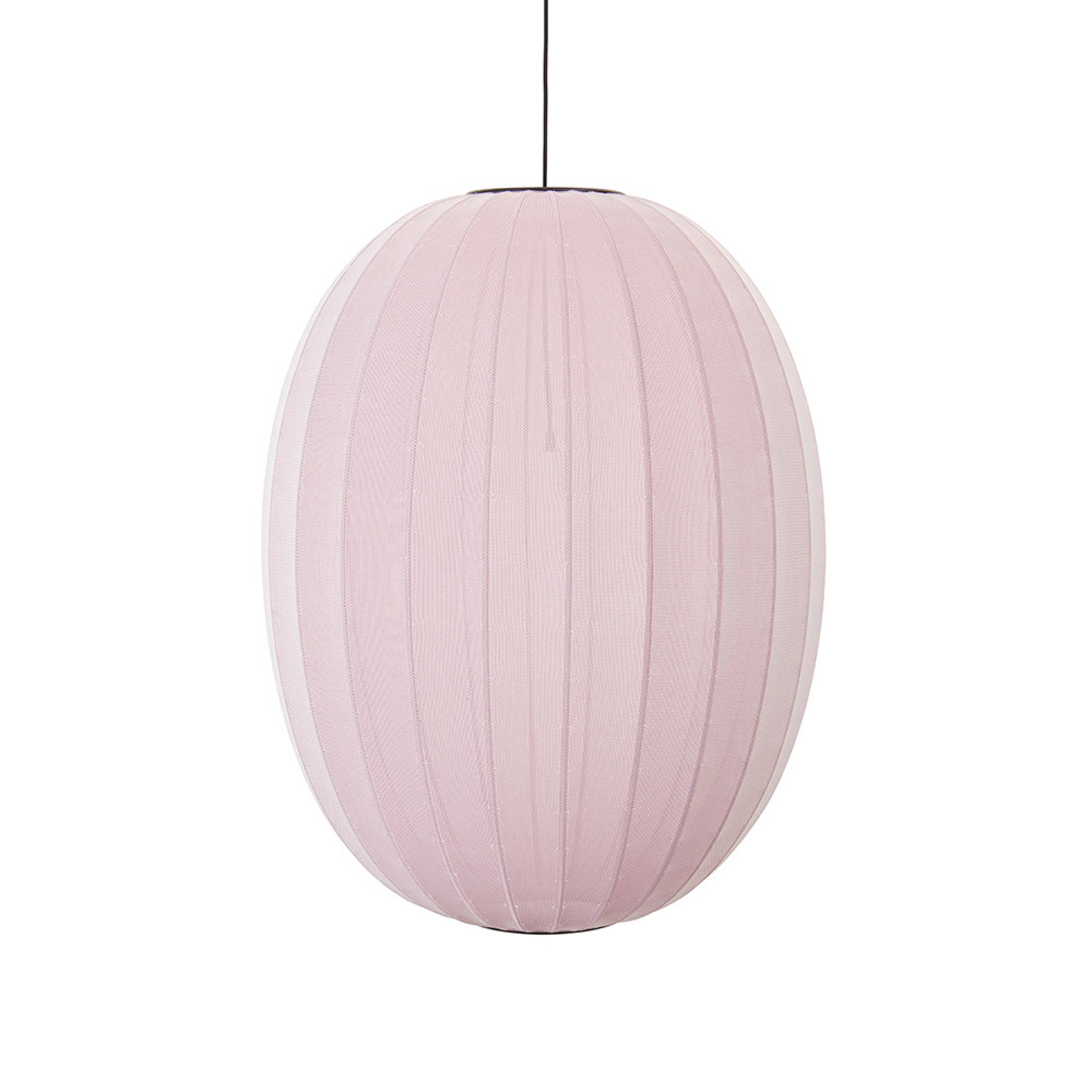 Knit-Wit 65 High Oval Pendant Light, Pink - Made By Hand