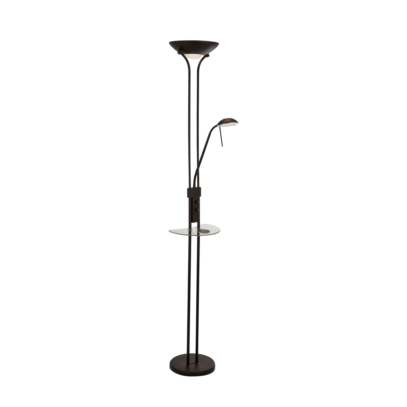 LED floor lamp Mother & Child, black, loading area, dimmable