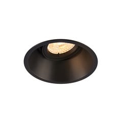 SLV Horn indbygningslampe, QPAR51, sort, aluminium, Ø 10,5 cm
