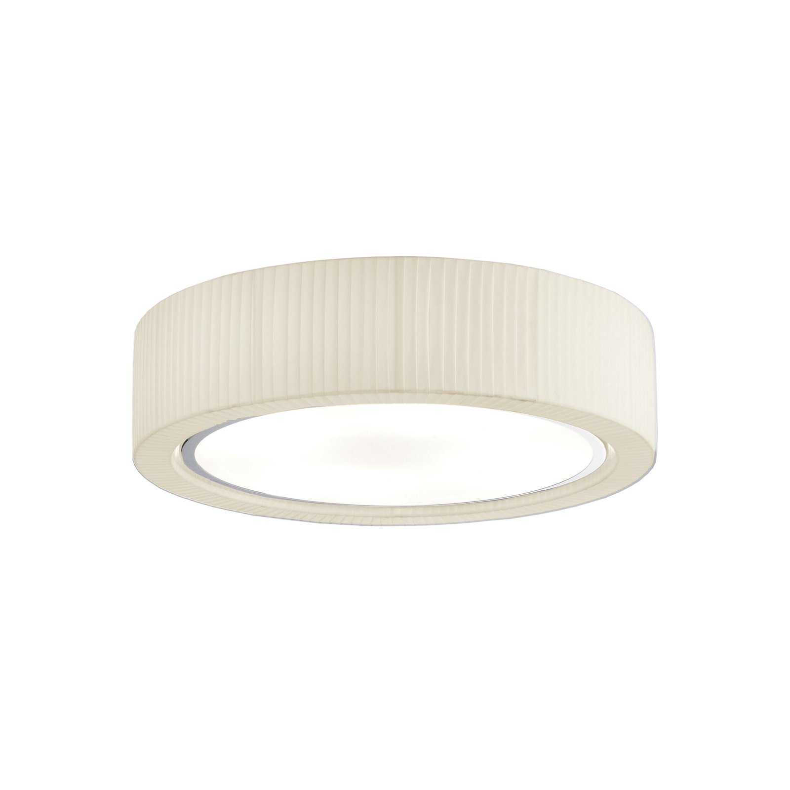 Candeeiro de teto LED Bover Urban, prateado/creme, Ø 60 cm