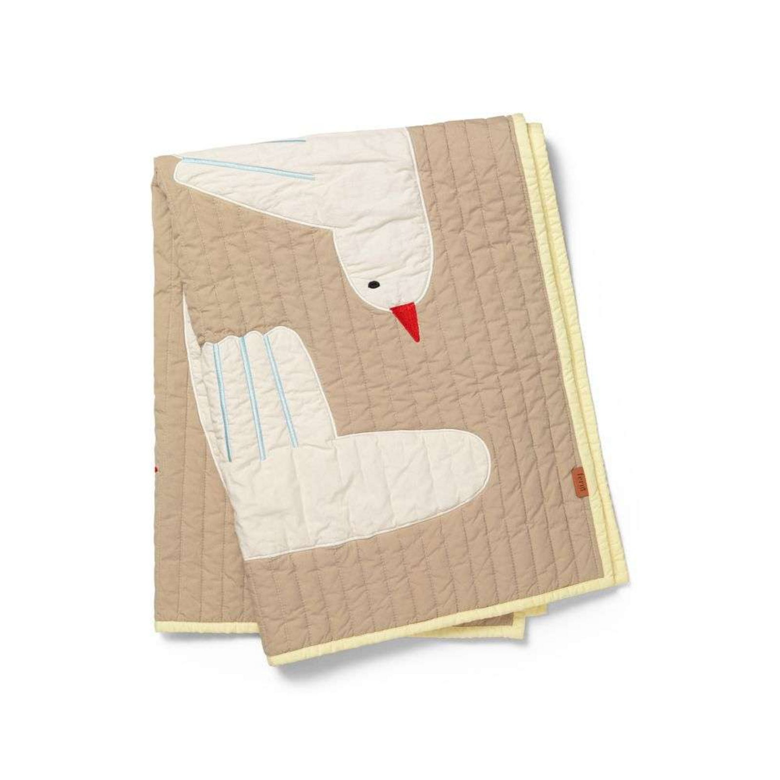 Bird Quilted Blanket Sand - ferm LIVING