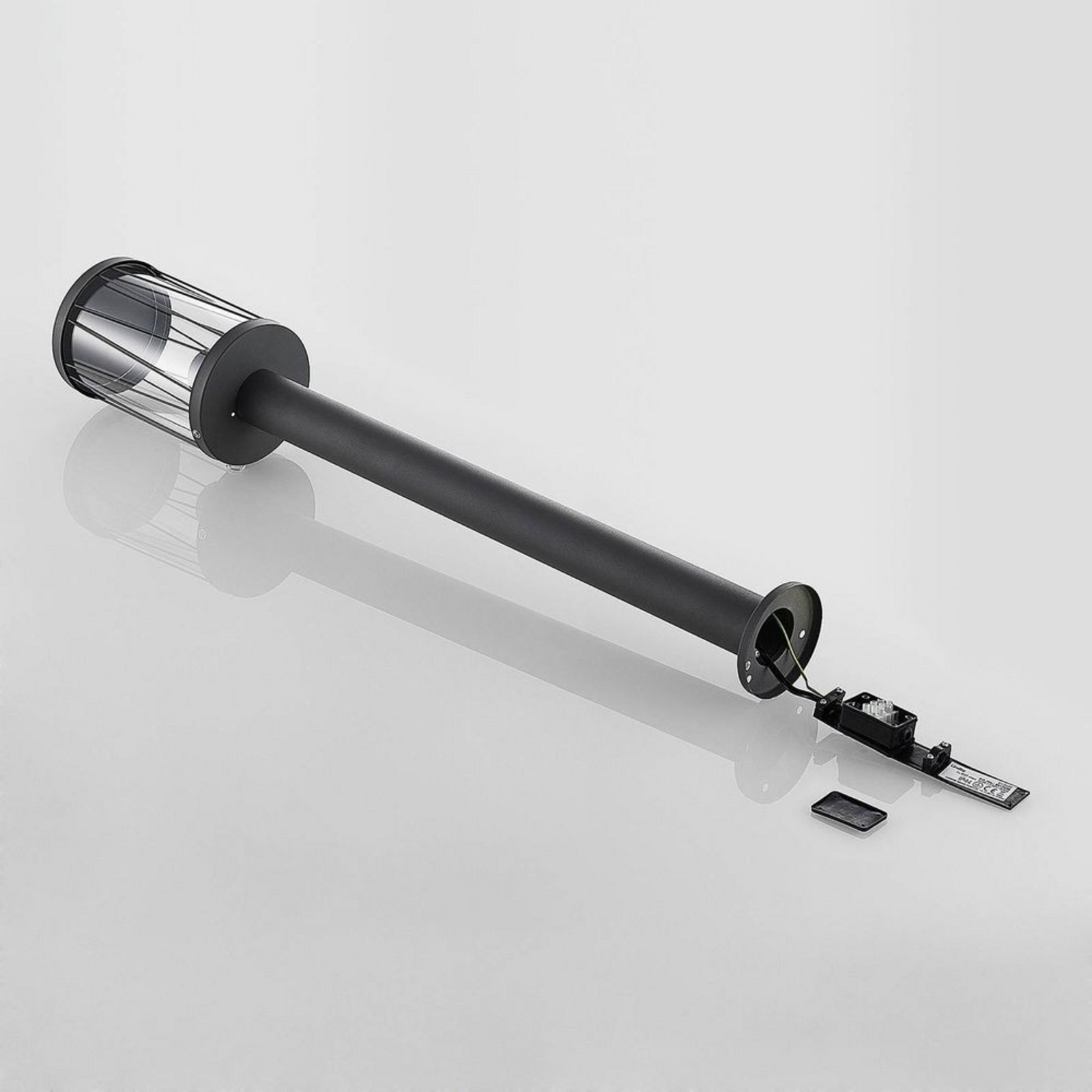 Yonan Baliza Exterior H80 Dark Grey/Clear - Lindby